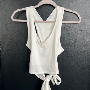 Open back cropped tank